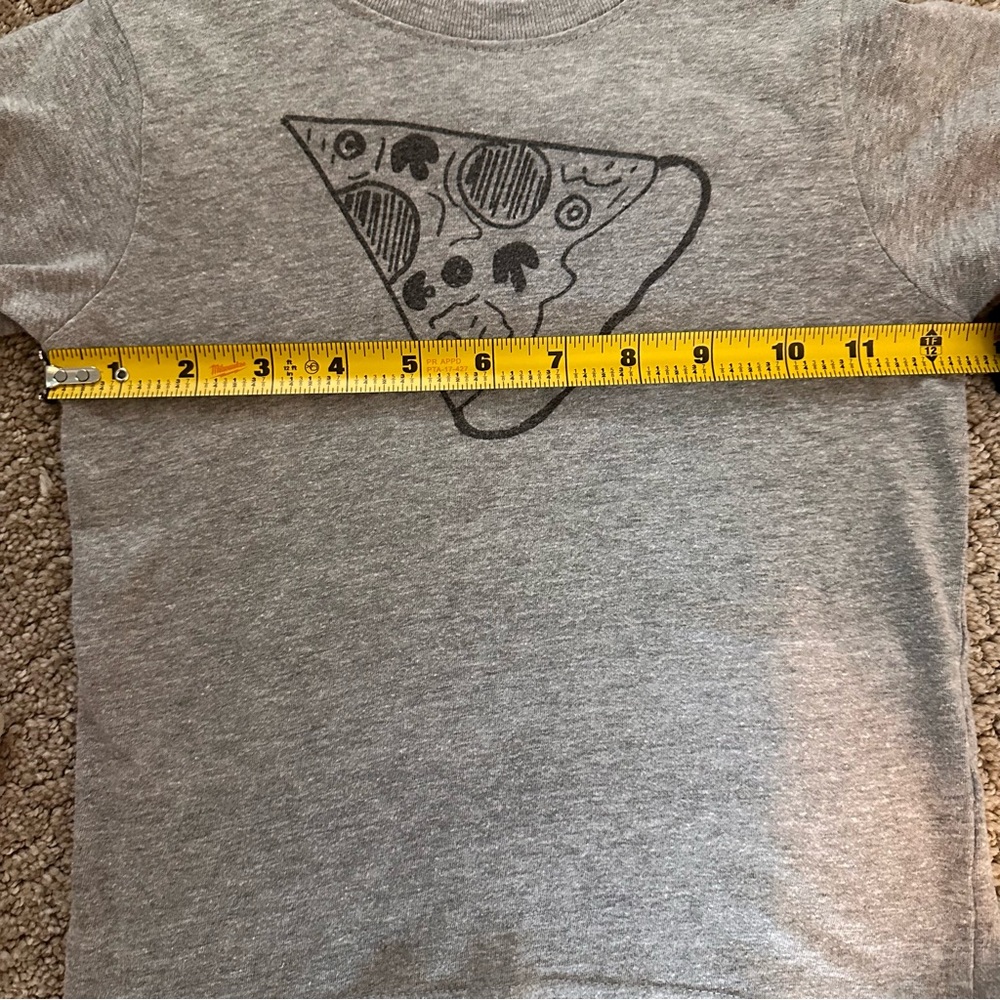Father And Child / Pizza and Slice Matching T-shirts In Gray Color. - Picture 6 of 13